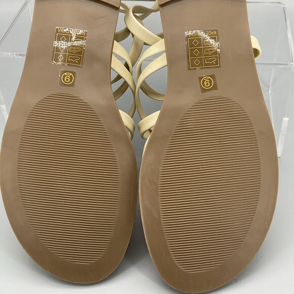 NEW Journee Collection Women’s Zallie Gladiator Sandals Ivory Size 9 - Picture 9 of 10
